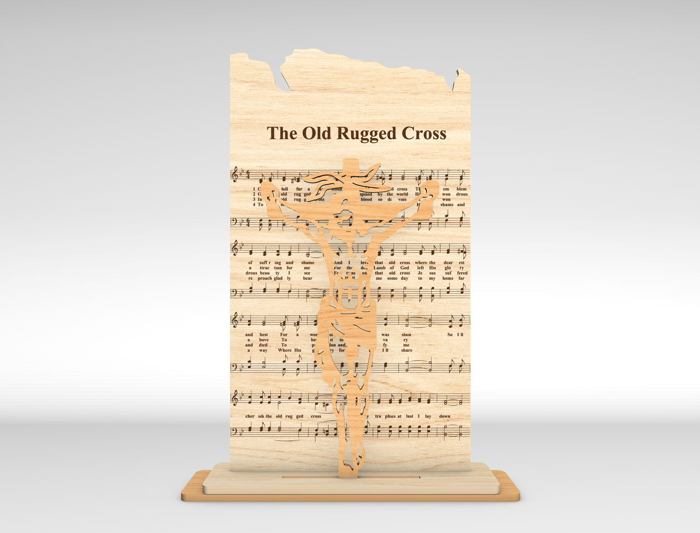 Christian Cross Tabletop Decor SVG Jesus Silhouette Bundle for Glowforge