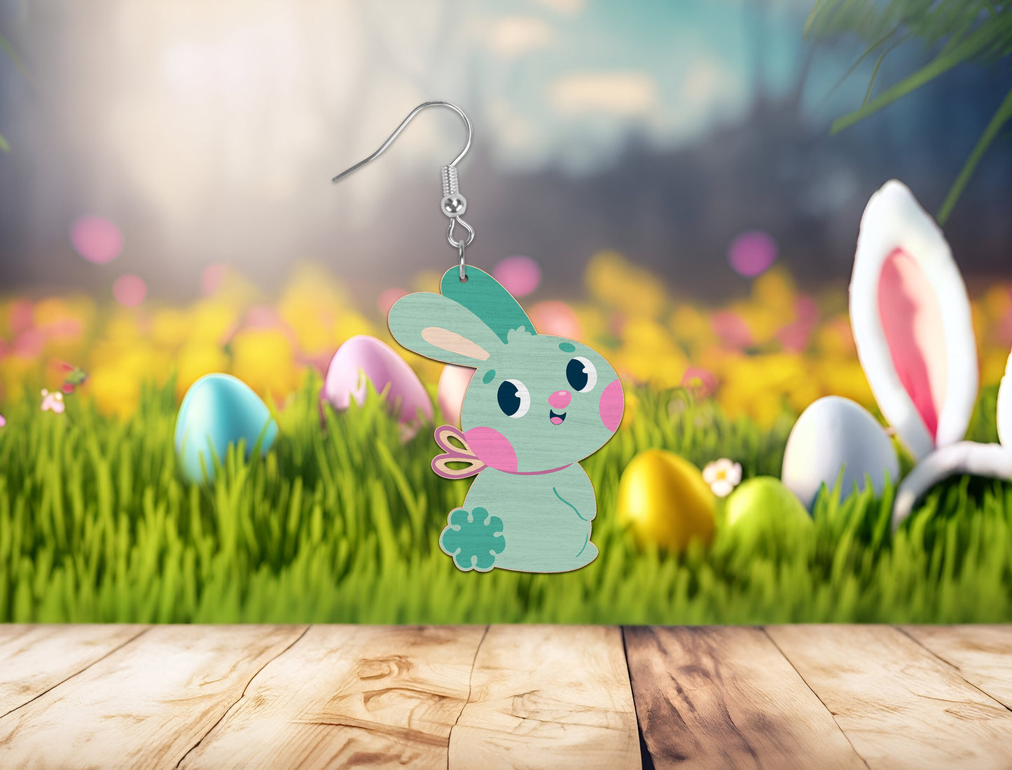 Easter Bunny Earrings SVG Rabbit Egg Jewelry for xTool and LightBurn