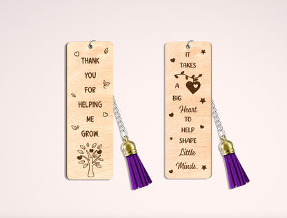 Teacher Bookmark SVG Bundle Laser Cut File for Glowforge and xTool