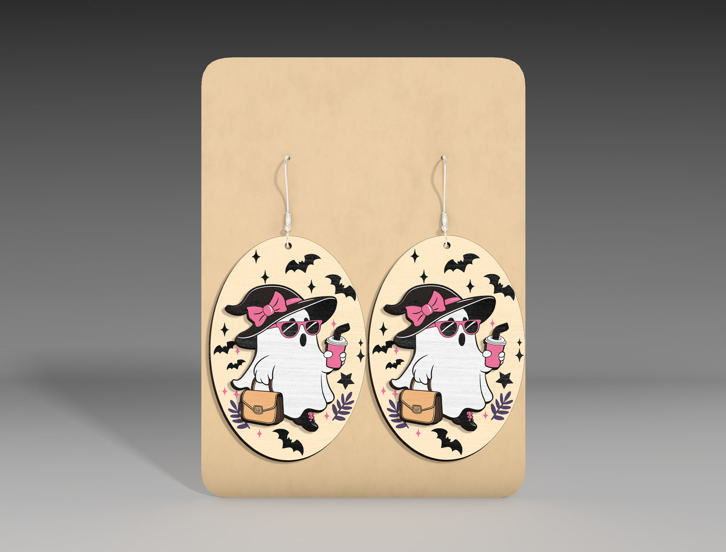 Halloween Pumpkin Ghost Earrings SVG Bundle 6 Designs for Glowforge xTool LightBurn