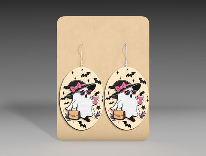 Halloween Pumpkin Ghost Earrings SVG Bundle 6 Designs for Glowforge xTool LightBurn