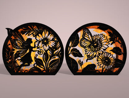 Fairy Lantern SVG Bundle Laser Cut File for Glowforge and LightBurn