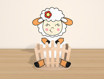 Easter Animal Basket SVG Bundle Laser Cut File | 6 Cute Animal Designs | Spring Tabletop Decor | Glowforge, xTool, LightBurn, etc.