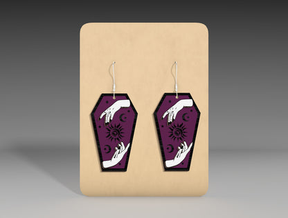 Halloween Coffin Ghost Earrings SVG Bundle 3 Designs for Glowforge xTool LightBurn