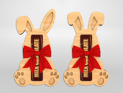 Easter Bunny Chocolate Holder SVG Cute Candy 6 Designs for Glowforge and xTool