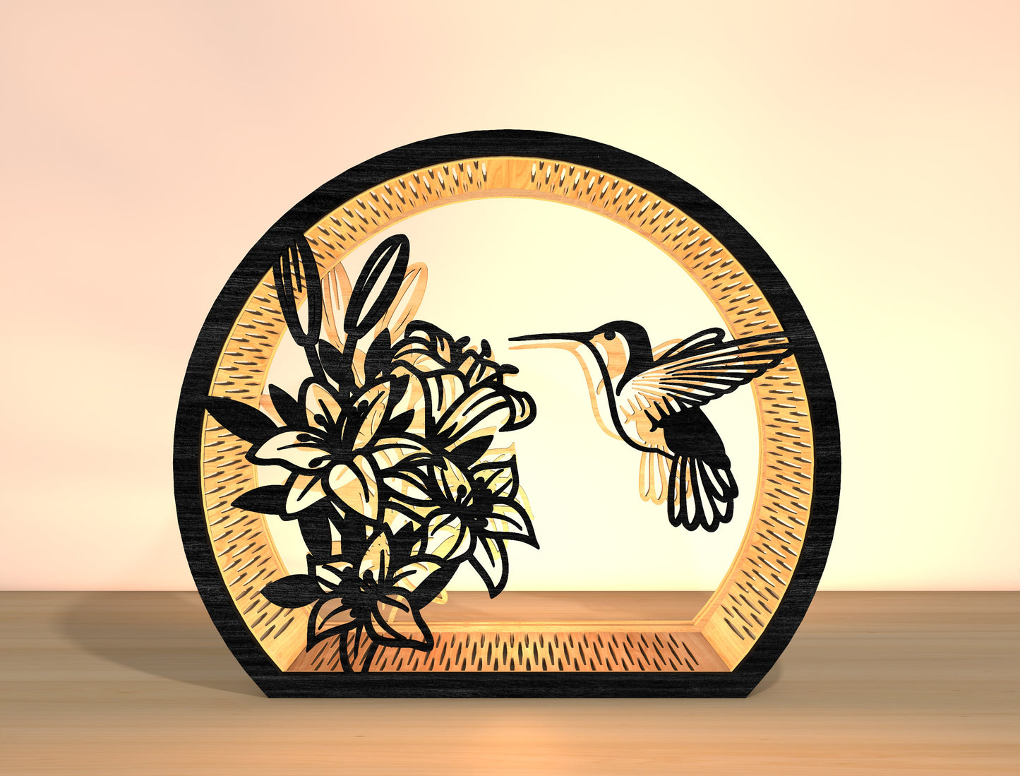 Hummingbird Lantern SVG Bundle for Glowforge xTool Laser Cut File