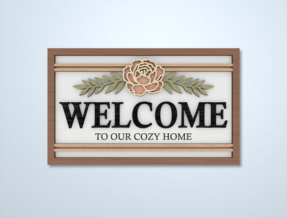 Home Sign SVG Bundle Laser Cut File for LightBurn and Glowforge