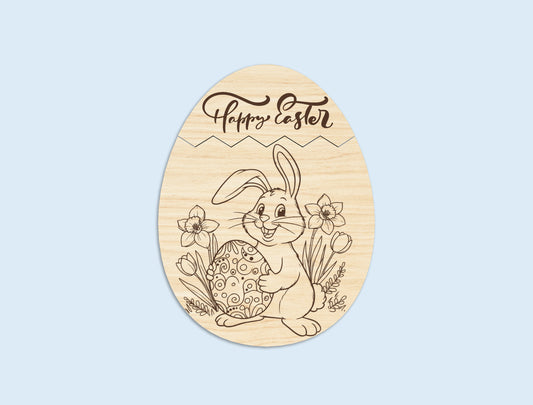 Chicken Egg Cash Holder Laser Cut File – Wooden Tabletop Decor – Easter Money Holder SVG – 6 Designs
