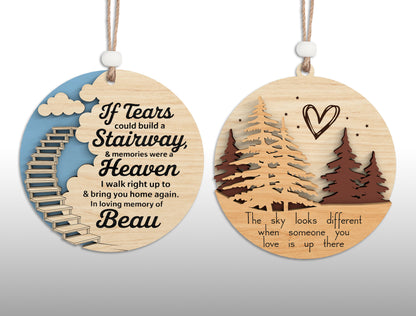 Personalized Memorial Ornament SVG Bundle Laser Cut File for Glowforge and xTool