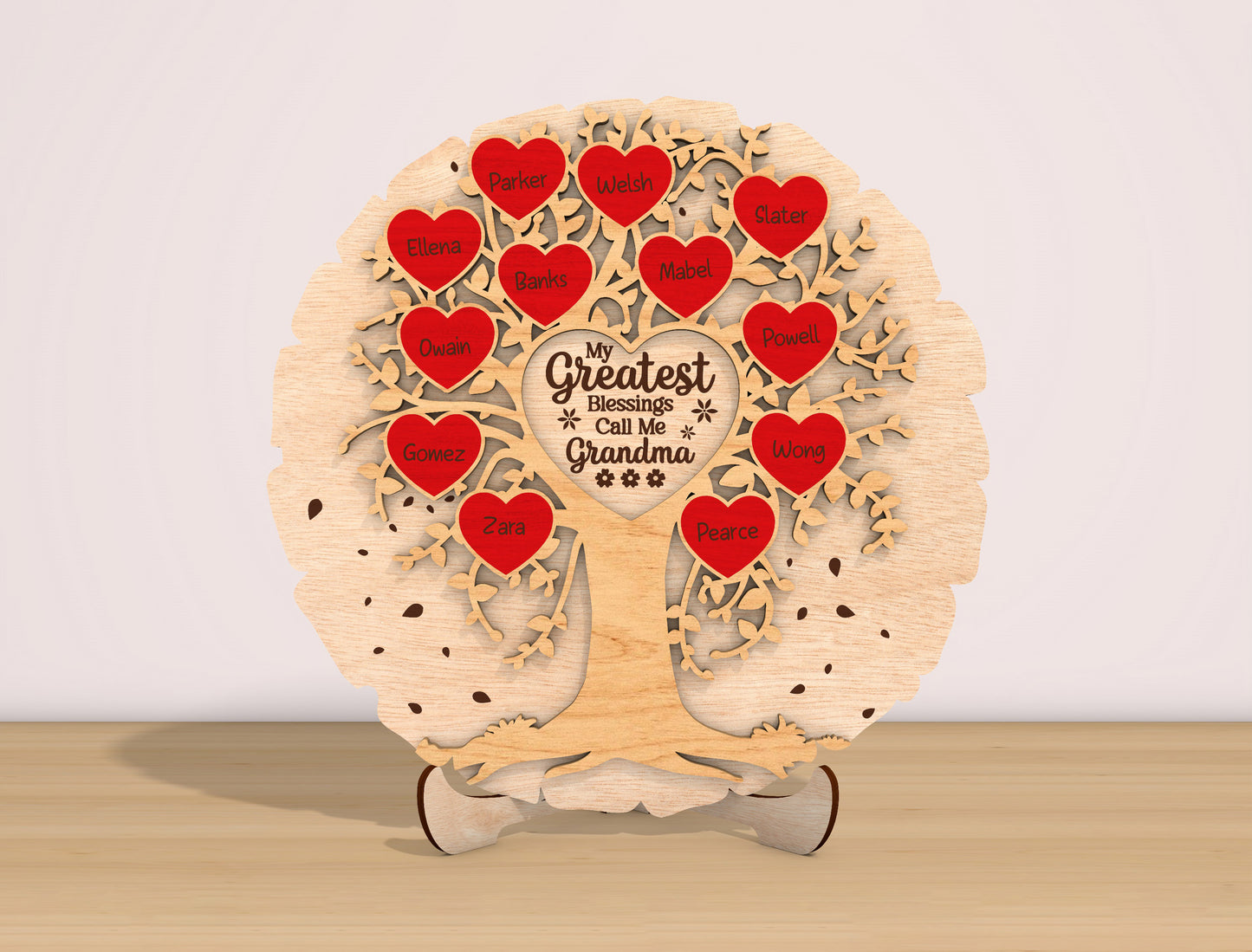 Grandma Family Tree SVG My Greatest Blessings for Glowforge and xTool
