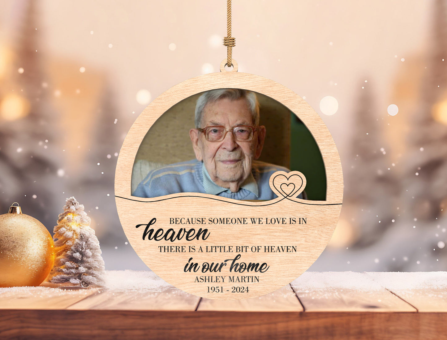 Photo Memorial Ornament SVG for xTool and Glowforge
