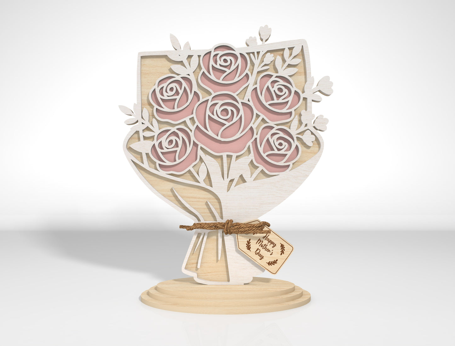 Flower Bouquet Stand SVG Bundle Layered Floral for Glowforge