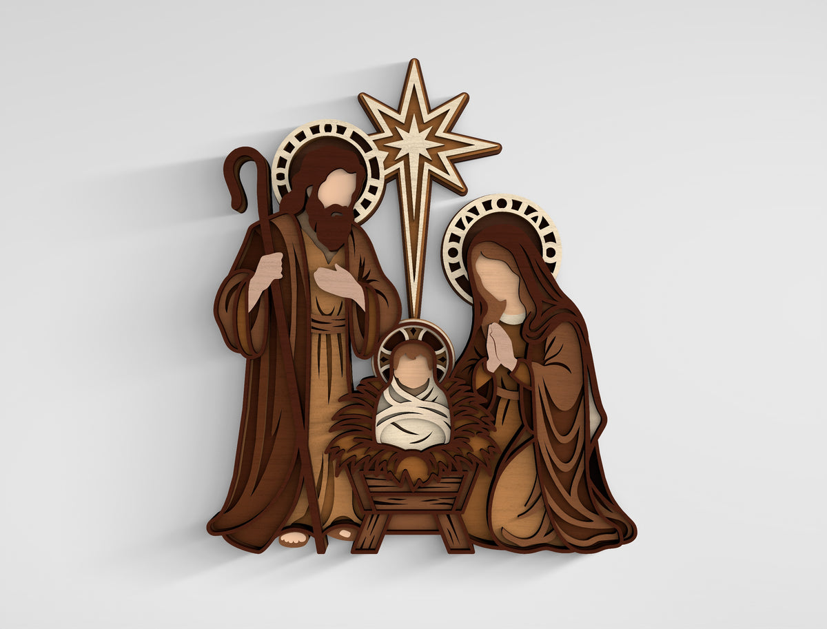 Christmas 3D Layered SVG Multilayer Holiday Laser Cut Designs