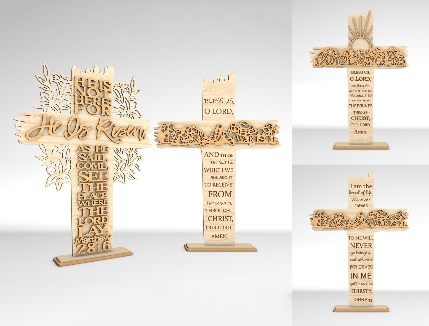 19 Easter Standing Decor Bundle SVG Laser Cut for Glowforge and xTool