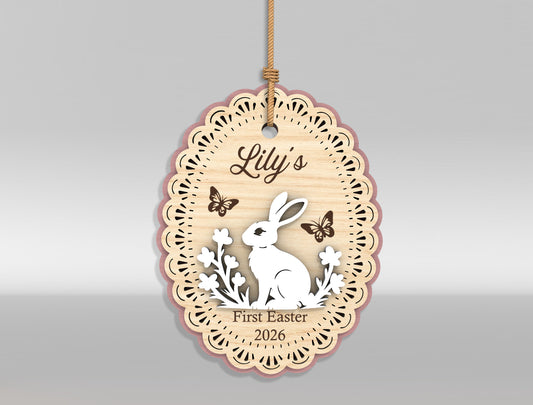 Easter Bunny Basket Tag SVG Bundle 18 Designs for Glowforge and xTool