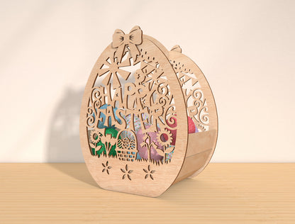 Easter Egg Basket Floral SVG Bundle 7 Designs for LightBurn and xTool