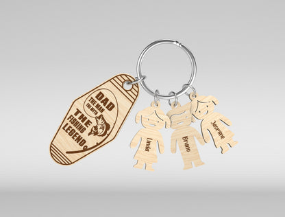 Father’s Day Fishing Keychain SVG Laser Cut File for Glowforge and xTool