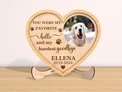 Custom Pet Memorial Heart Photo SVG Laser Cut File for LightBurn