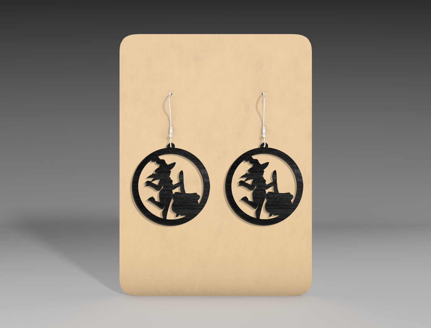 Halloween Witch Moon Earrings SVG Bundle 3 Designs for xTool Glowforge LightBurn