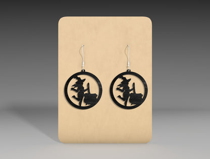 Halloween Witch Moon Earrings SVG Bundle 3 Designs for xTool Glowforge LightBurn