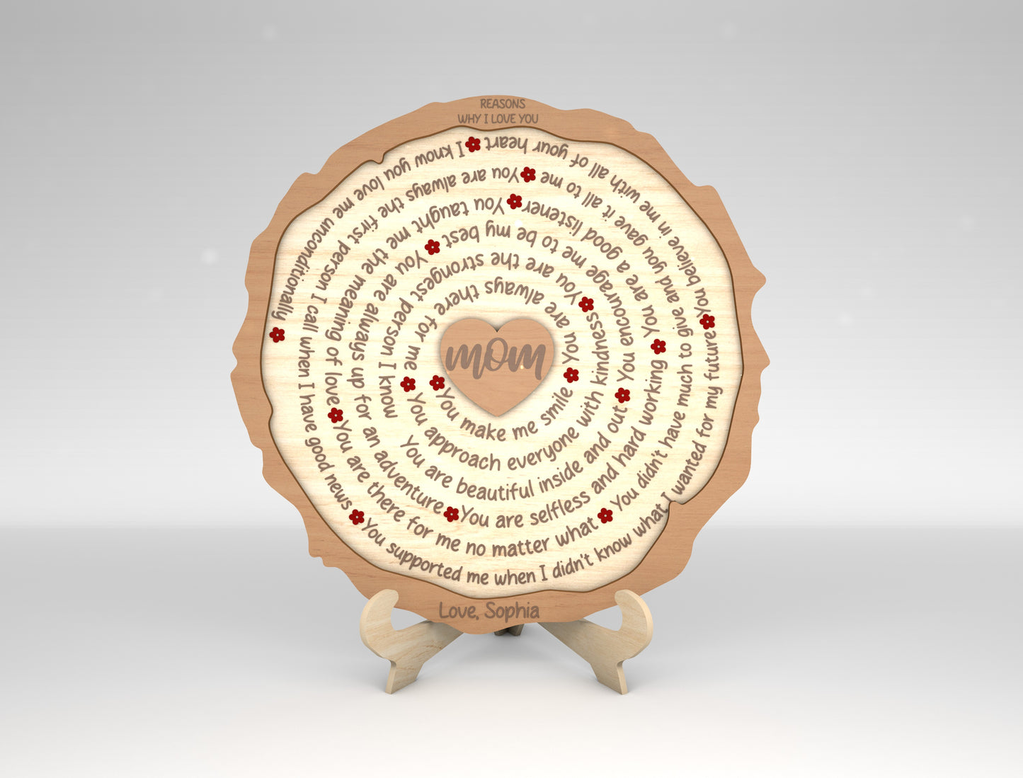 Engraved Mom Plate Sign SVG Bundle Mother's Day for Glowforge