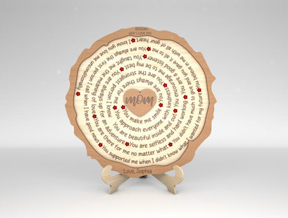 Engraved Mom Plate Sign SVG Bundle Mother's Day for Glowforge