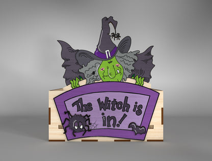 Candy Corn Trick or Treat Box SVG for xTool Glowforge LightBurn | Halloween Candy Holder