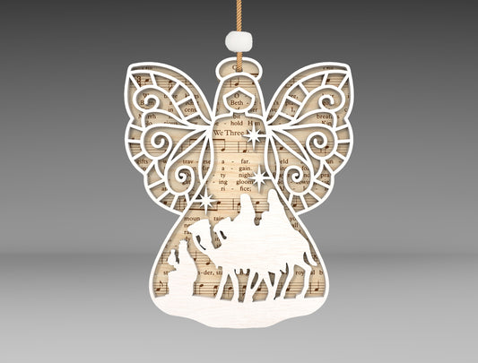 Nativity Hymn Angel Ornament SVG Bundle 2