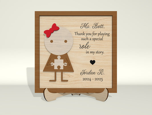 Teacher Appreciation Table Sign SVG Laser Cut File for Glowforge and xTool