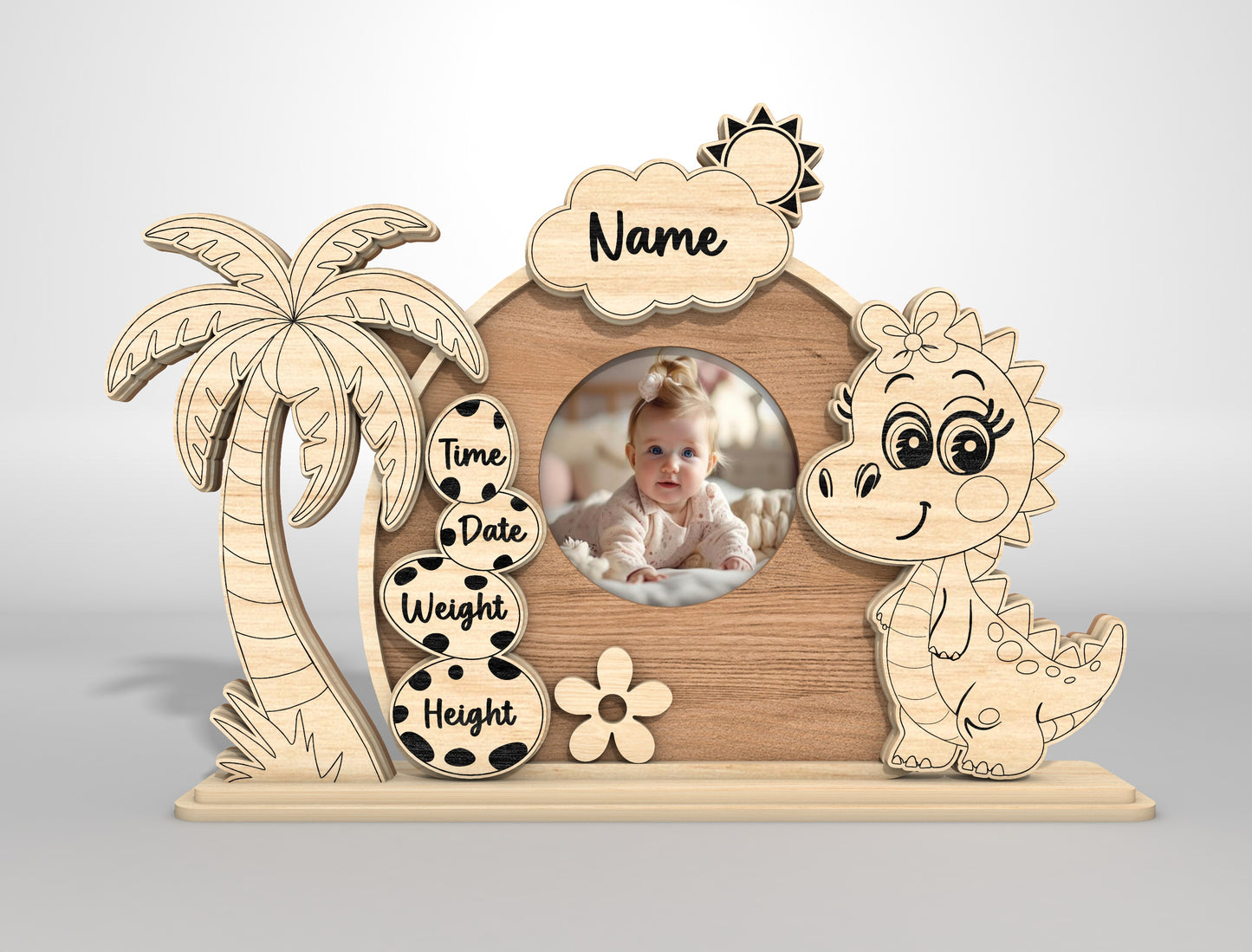 Personalized Family Photo Frame SVG Bundle for Glowforge and xTool