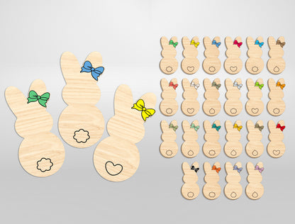 Easter Bunny Tokens SVG Reward Activity Token Set for LightBurn and Glowforge