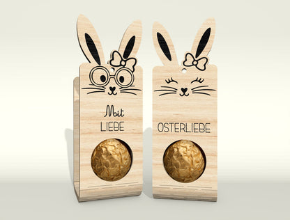 Easter Bunny Chocolate Holder SVG Bundle 25 Designs for Glowforge and xTool