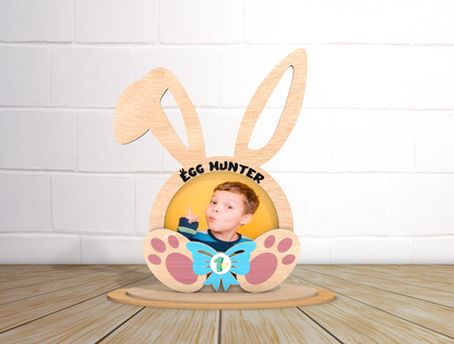Easter Bunny Photo Stand SVG Kids Easter Photo Holder for LightBurn
