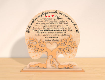 Mom Tree Plaque SVG Mother's Day Poem Sign for Glowforge and xTool