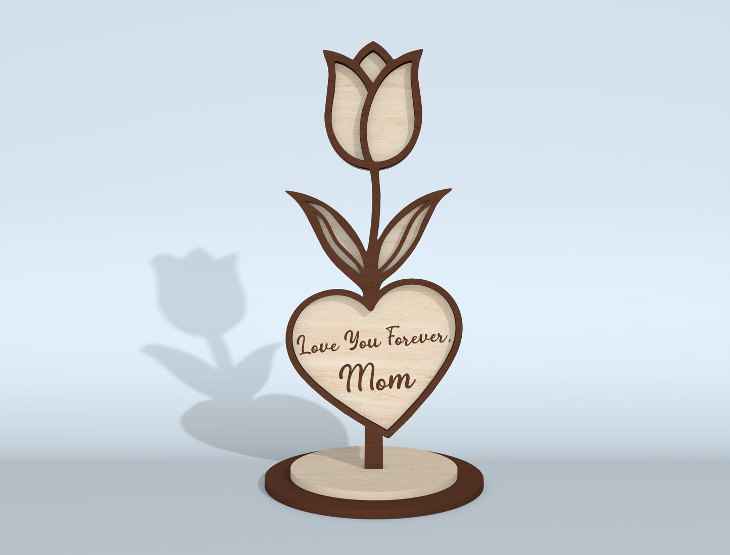 Mother's Day Flower Heart Sign SVG Bundle 16 Designs for LightBurn