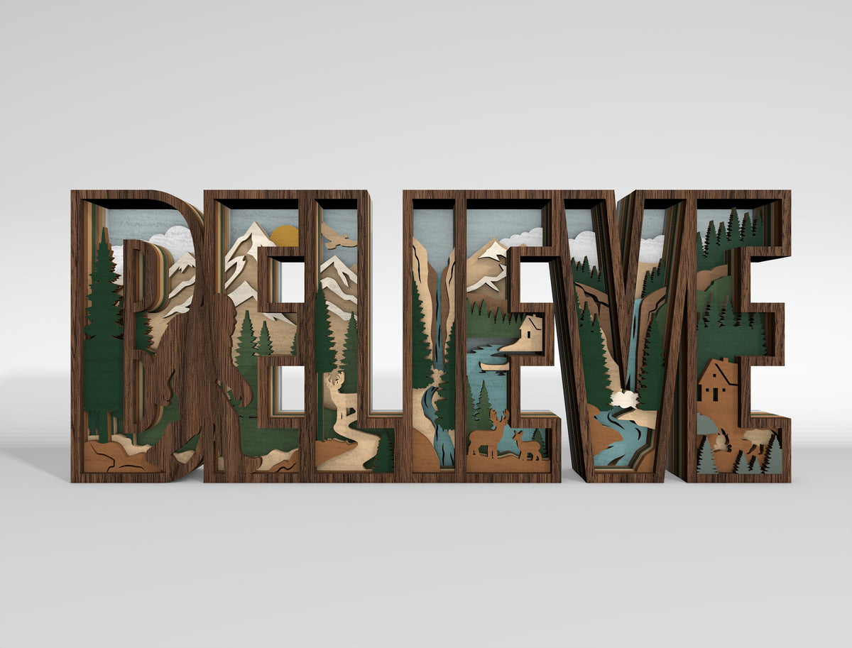 Bigfoot SVG Bundle Layered Forest Sasquatch Laser Cut Designs