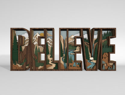 Bigfoot SVG Bundle Layered Forest Sasquatch Laser Cut Designs