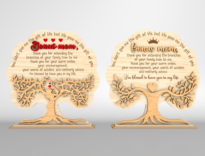 Bonus Mom Tree Quote Sign SVG Bundle for Glowforge and xTool