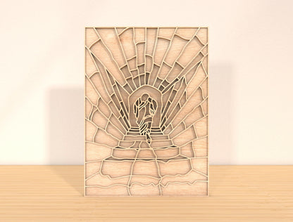 Multilayer Resurrection Path SVG 6 Layer Jesus Light for LightBurn