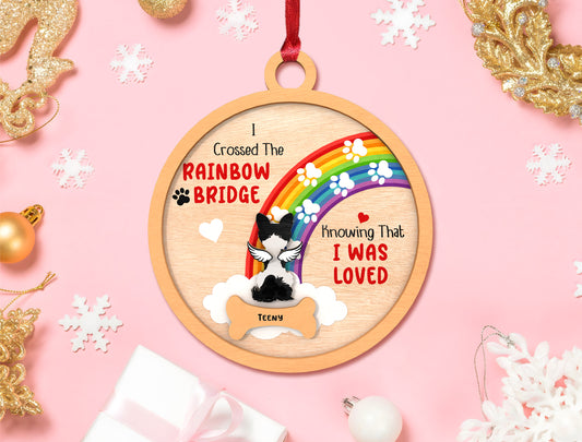 Rainbow Bridge Dog Memorial Ornament SVG Laser Cut File