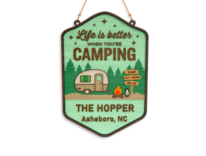 Camping Sign SVG Bundle “Home Is Where We Park It” for Glowforge