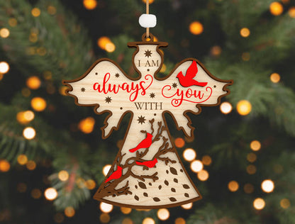Cardinal Memorial Angel Ornament SVG Laser Cut File for xTool and Glowforge