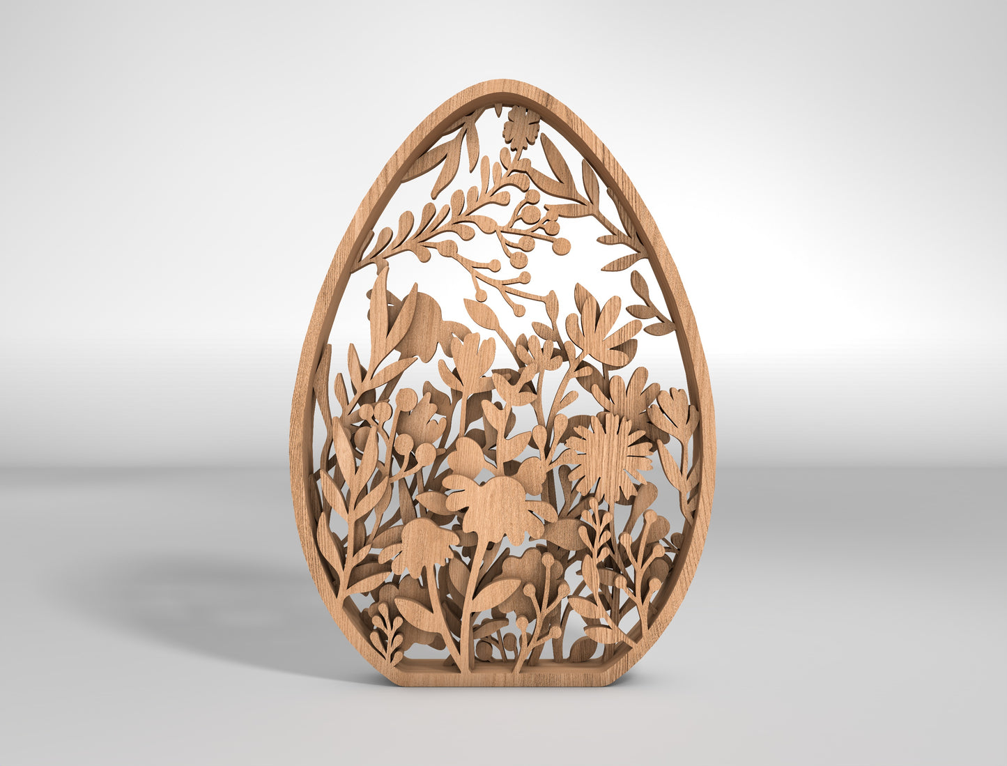 Floral Easter Egg Ornament Set SVG Spring 7 Designs for Glowforge and xTool