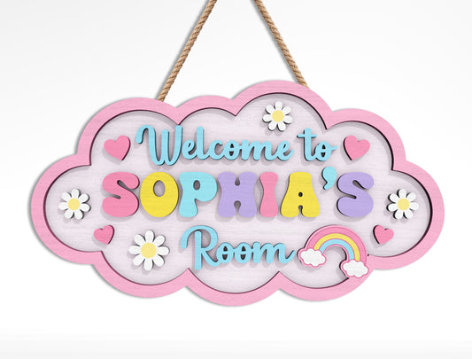 Nursery Name Sign SVG Bundle – Kids Room Decor for Glowforge and xTool