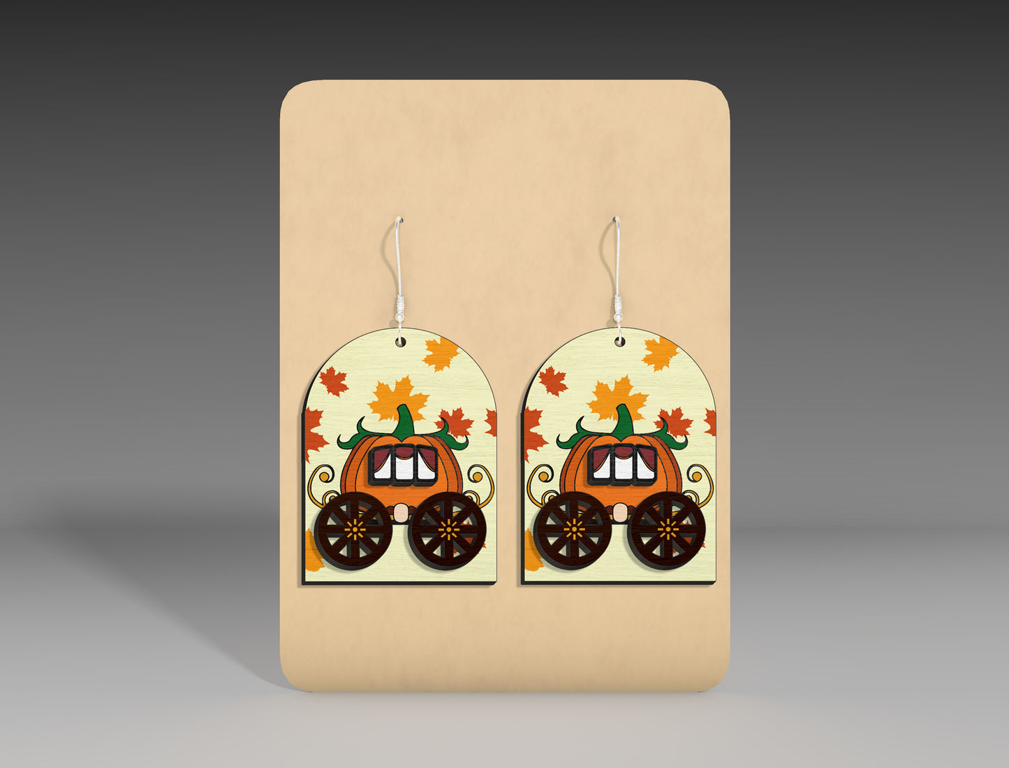 Fall Pumpkin Truck Earrings SVG Bundle 3 Designs for LightBurn xTool