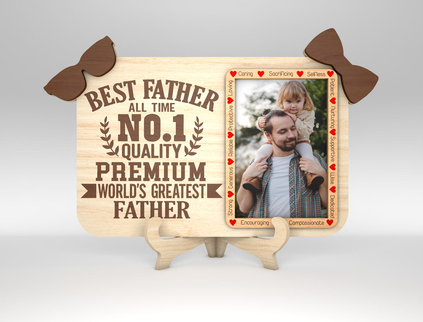 Best Father Photo Frame Sign SVG Laser Cut File for xTool and LightBurn