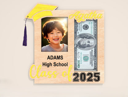 Graduation Money Holder Photo Frame SVG for xTool and Glowforge