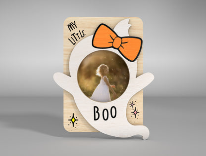Halloween Fridge Magnet SVG Bundle for LightBurn Glowforge xTool Ghost Photo Frame 4 Designs
