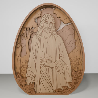 Christian Easter Jesus Cross Tabletop Scene Set SVG for LightBurn and xTool