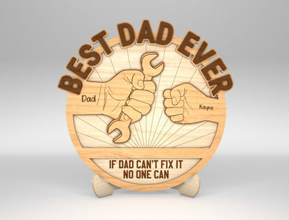 If Dad Can't Fix It Sign SVG Laser Cut File for Glowforge and LightBurn